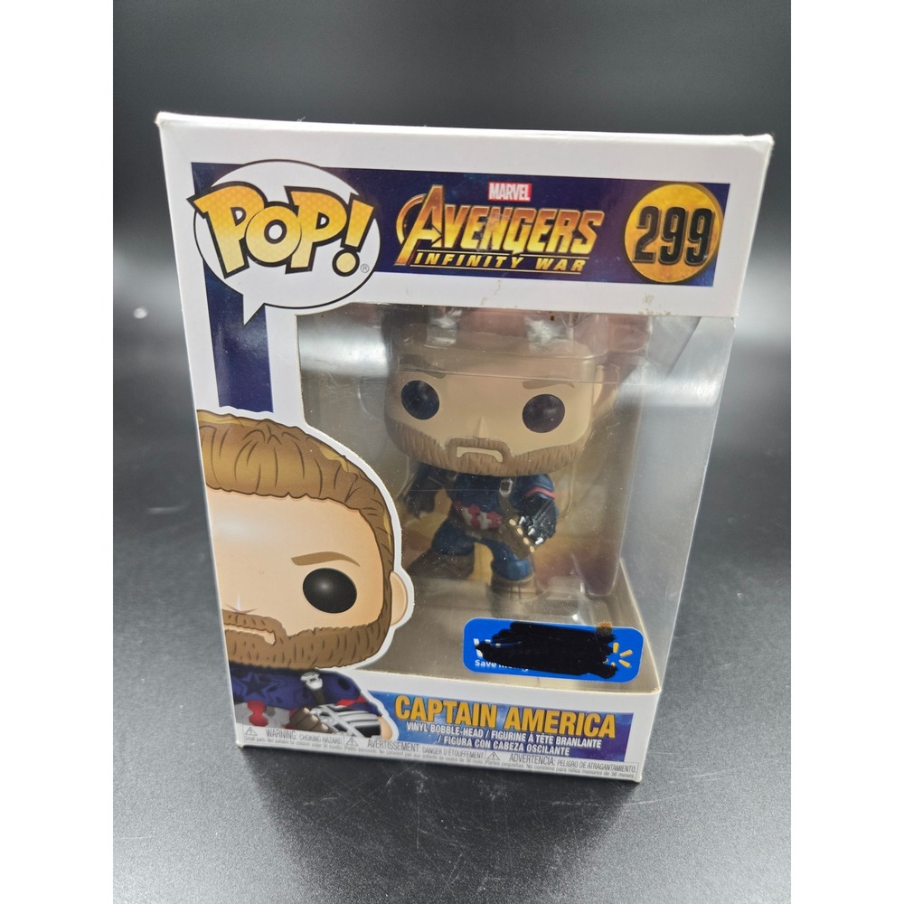 Funko Pop Marvel Avengers Infinity War Captain America 299 Vinyl Bobble-Head